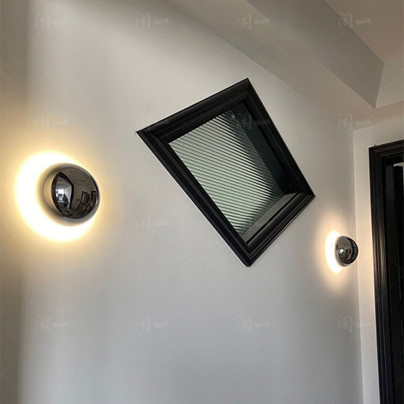 Round Nordic Solar Eclipse Wall Lamp