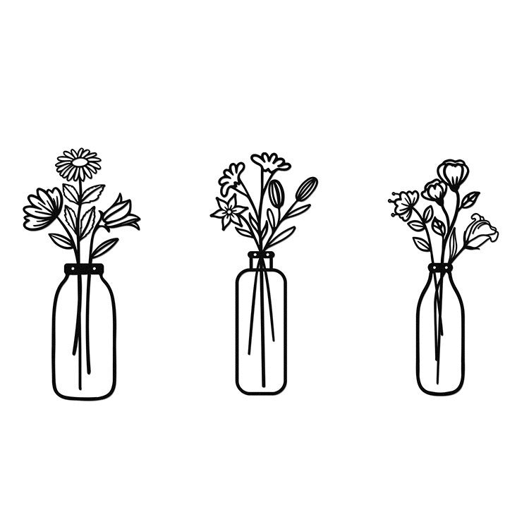 Flower Silhouette Wall Decor