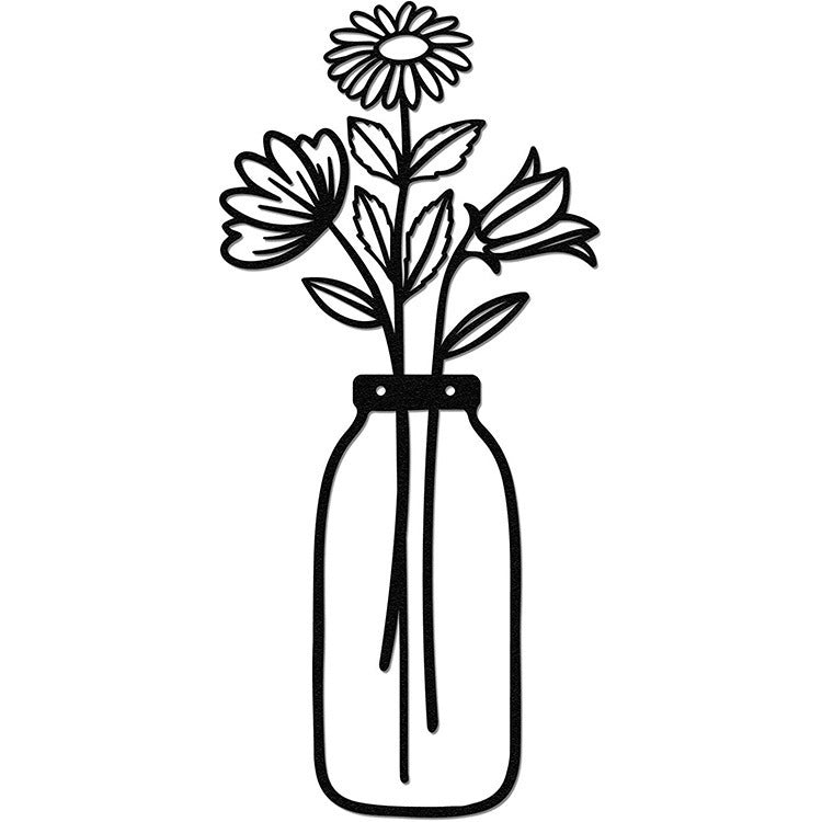 Flower Silhouette Wall Decor