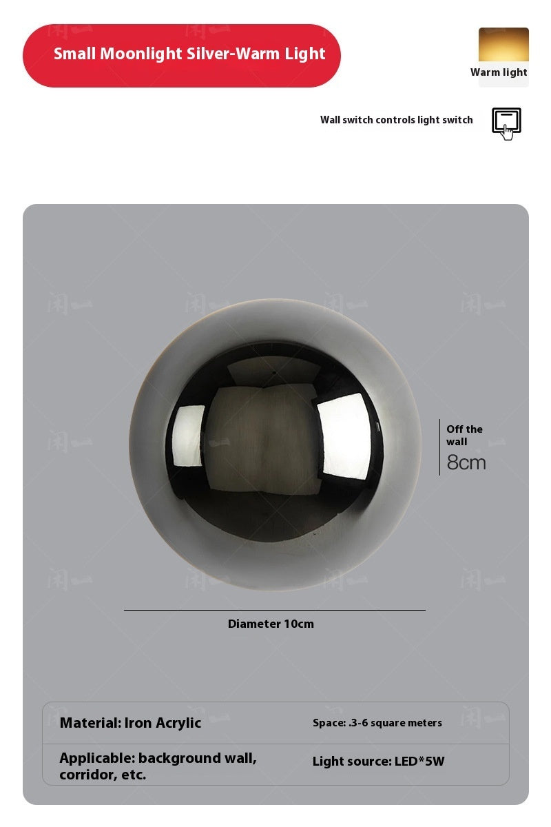 Round Nordic Solar Eclipse Wall Lamp