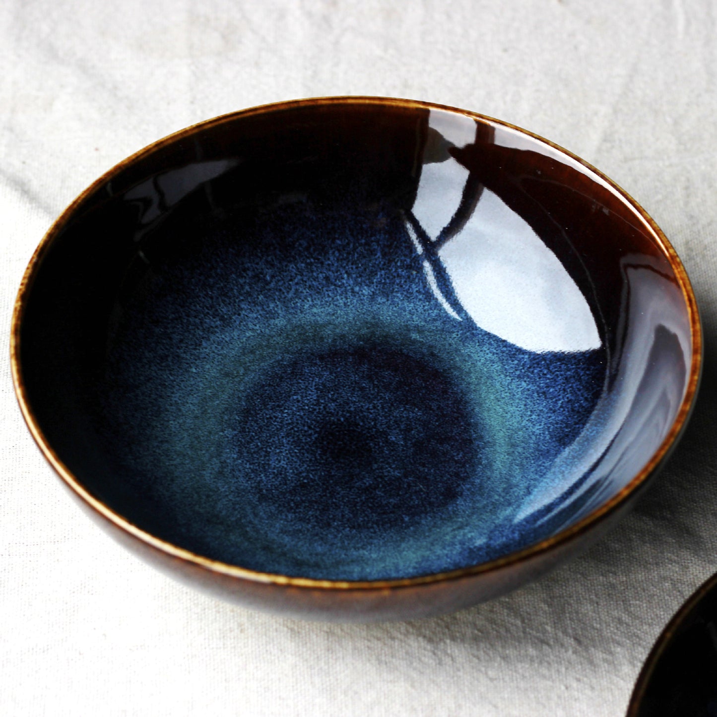 Ceramic Blue Kiln Becomes 8 Inch Shallow Dish