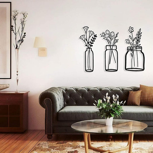 Flower Silhouette Wall Decor