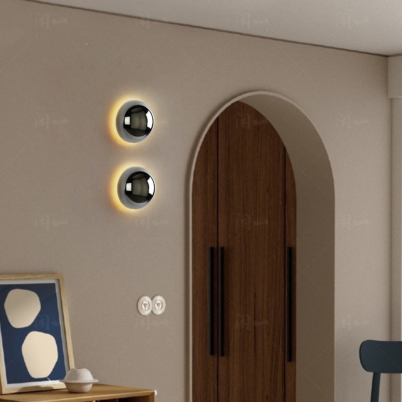 Round Nordic Solar Eclipse Wall Lamp