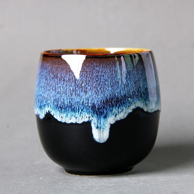 Ocean Waves Handmade Tea Cups